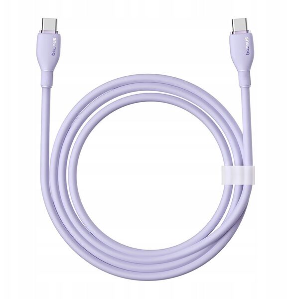 Kabel Baseus Pudding 100W USB-C - USB-C 2m - fioletowy