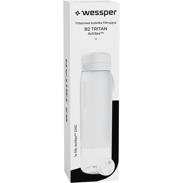 Butelka filtrująca Wessper B2 TRITAN Actitex™ 1000ml White (WES273-1000-WH_K)
