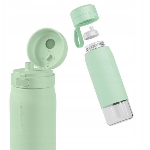 Butelka filtrująca Wessper B2 GLASS Actitex™ 700ml Mint (WES270-700-MT_K)