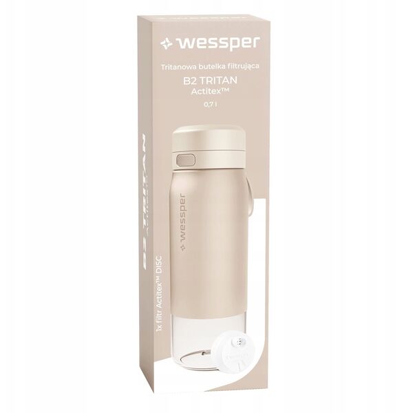 Butelka filtrująca Wessper B2 TRITAN Actitex™ 700ml Beige (WES273-700-BG_K)