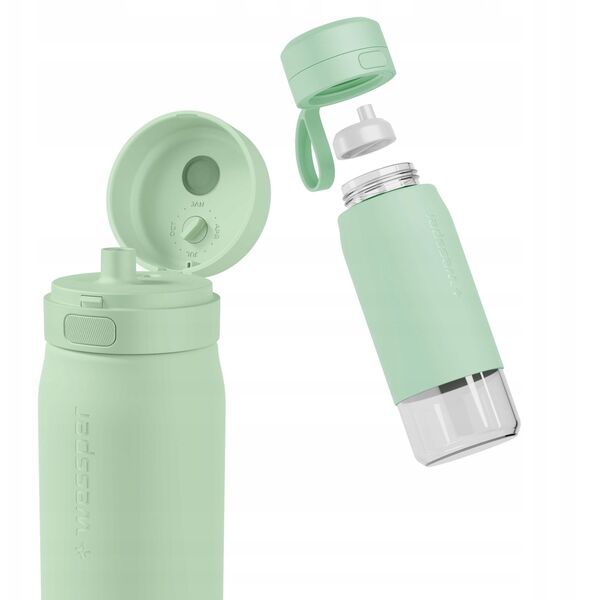 Butelka filtrująca Wessper B2 GLASS Actitex™ 500ml Mint (WES270-500-MT_K)