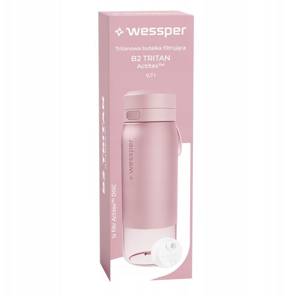 Butelka filtrująca Wessper B2 TRITAN Actitex™ 700ml Pink (WES273-700-PK_K)