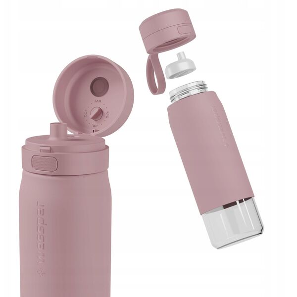 Butelka filtrująca Wessper B2 GLASS Actitex™ 700ml Pink (WES270-700-PK_K)