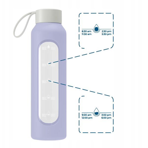 Szklana butelka Wessper B1 Borosilicate 500ml Lavender (WES260-500-VI-NEW)