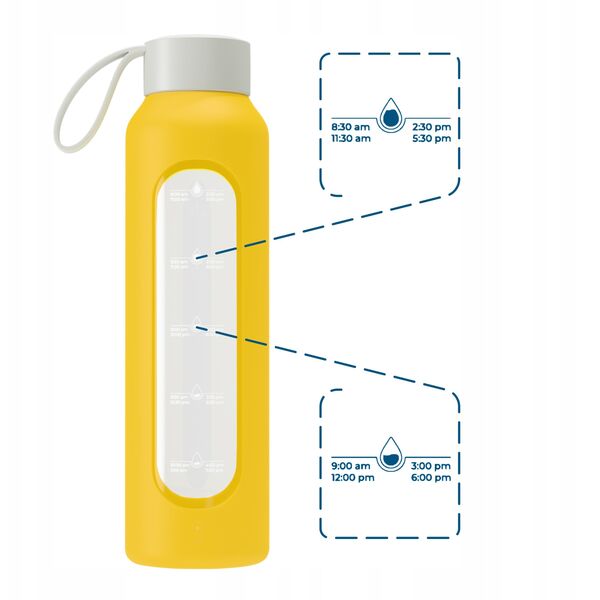 Szklana butelka Wessper B1 Borosilicate 500ml Sun (WES260-500-YL-NEW)