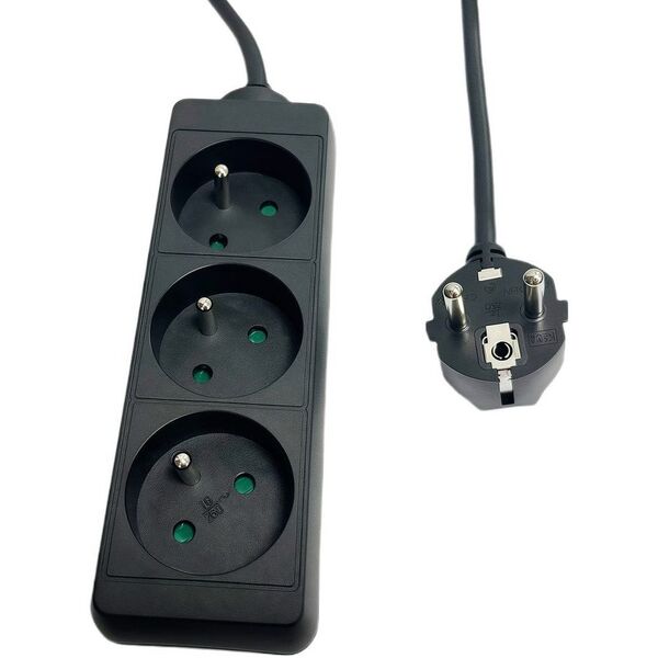 3-way Power Strip French Type