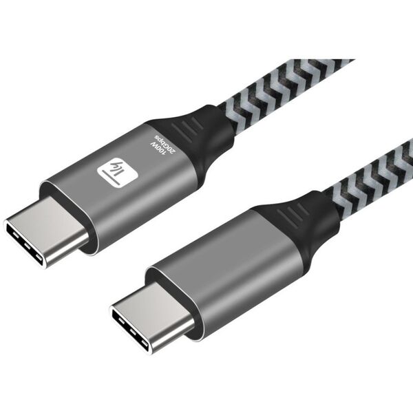 Kabel USB 3.2 USB-C na USB-C 2m M/M 5A, 20V, 100W, 4K, 20Gb/s