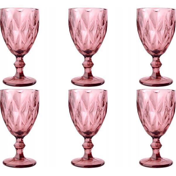 Lumarko Elise Pink Komplet 6 Kieliszków 300ml 8,8xh17cm Lumarko!