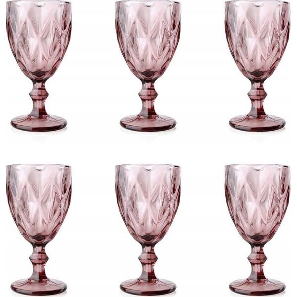 Lumarko Elise Pink Komplet 6 Kieliszków 300ml 8,8xh17cm Lumarko!