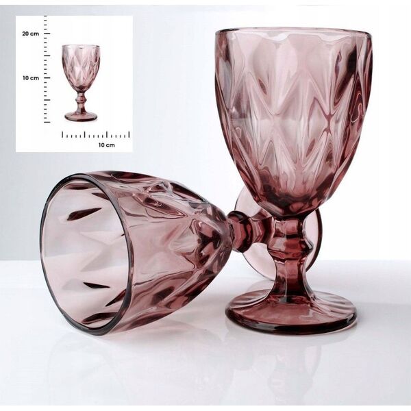 Lumarko Elise Pink Komplet 6 Kieliszków 300ml 8,8xh17cm Lumarko!