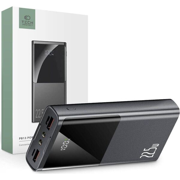 Powerbank Tech-Protect Powerbank 22.5W 20000mAh Tech-Protect PB13 szary