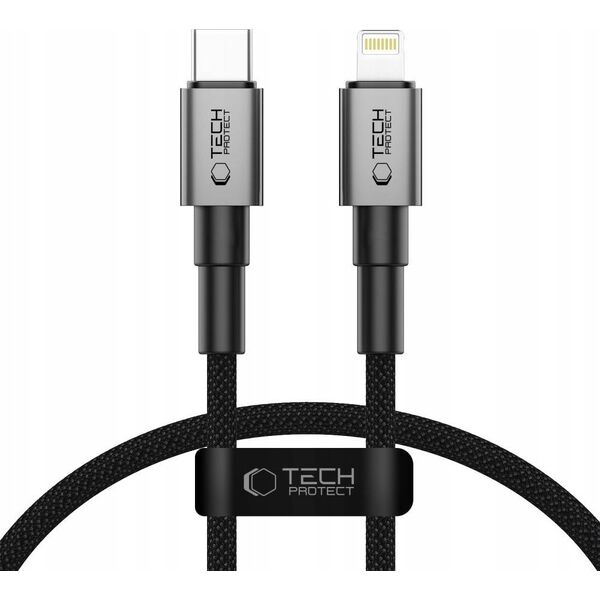 TECH-PROTECT ULTRABOOST DNA LIGHTNING CABLE PD27W/3A 25CM IRON GREY