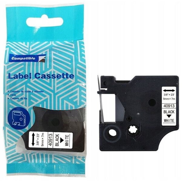 Taśma DYMO D1 40913 9mm x 7m S0720680 czarny na białym zamiennik