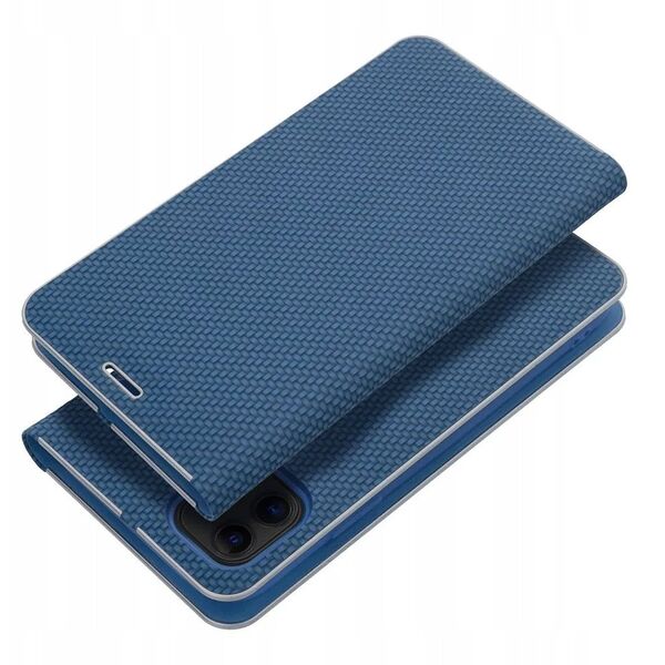 Kabura LUNA Book Carbon do IPHONE 17 niebieski