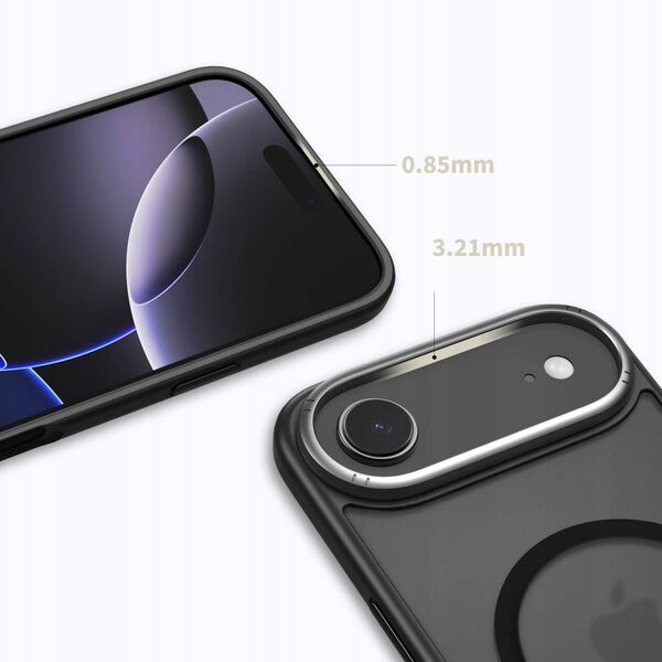 Etui Tech-Protect MagEdge MagSafe do Apple iPhone 17 Air Matte Black/gunmetal