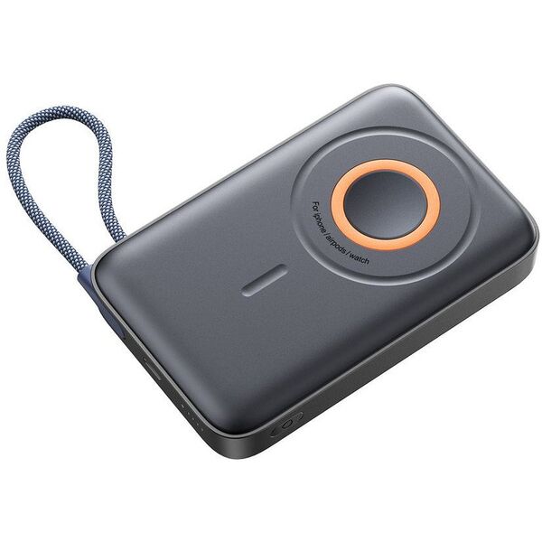 Powerbank Joyroom JR-PBM02 22,5W 10000mAh 3w1 indukcyjny magnetyczny kompatybilny z MagSafe z wbudowanym kablem - czarny