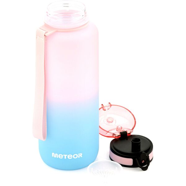 Bidon sportowy Meteor 1500 ml różowy/niebieski
