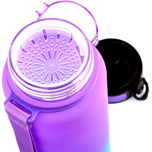 Bidon sportowy Meteor 1000 ml fioletowy/błękitny