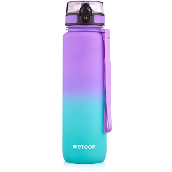 Bidon sportowy Meteor 1000 ml fioletowy/błękitny