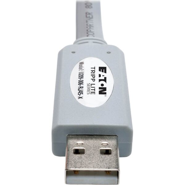 Adapter USB Eaton Eaton Tripp Lite Series USB to RJ45 Cisco Serial Rollover Cable, USB Type-A to RJ45 M/M, 6 ft - Serieller Adapter - USB - Grau