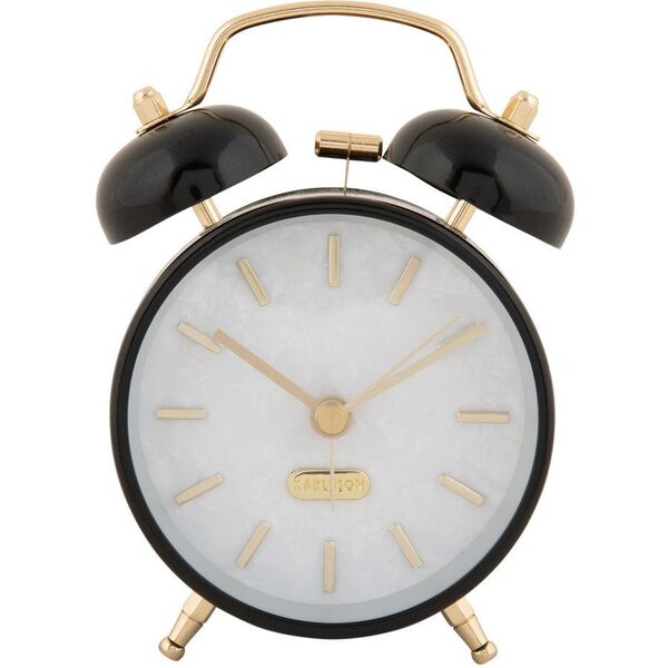 Budzik retro PEARL GLOW, Ø 8 cm