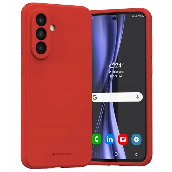 Etui Mercury Silicone do Samsung Galaxy A36 czerwony