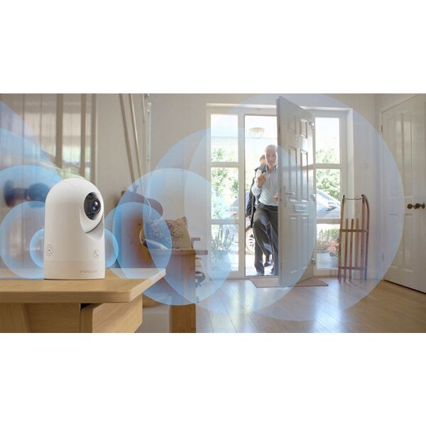 Obrotowa Kamera Foscam WiFi R8M 8MP Radar mikrofalowy Czarna