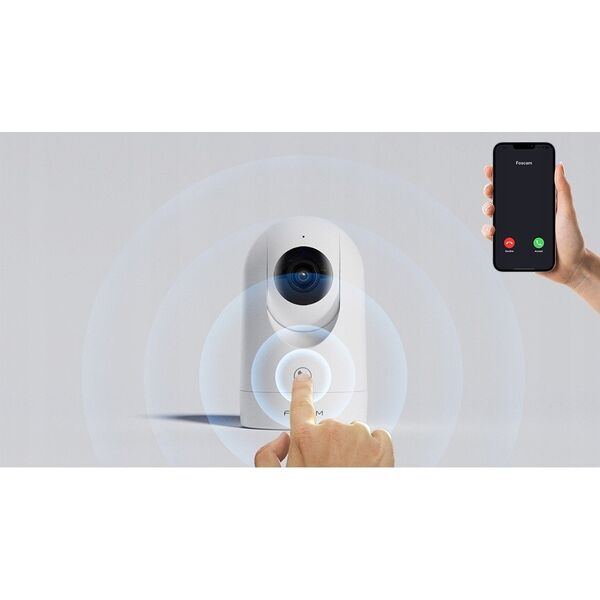 Obrotowa Kamera Foscam WiFi R8M 8MP Radar mikrofalowy Czarna