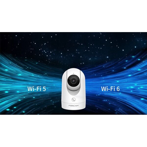 Obrotowa Kamera Foscam WiFi R8M 8MP Radar mikrofalowy Czarna