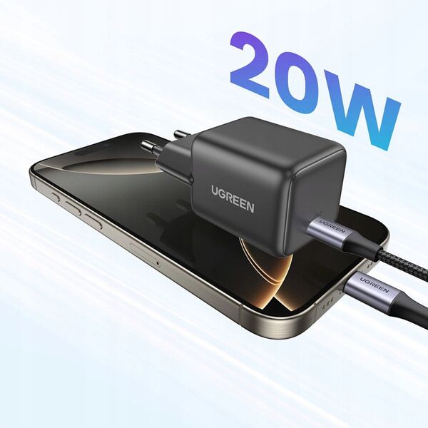 Ładowarka sieciowa UGREEN X512 20W GaN USB-C szara