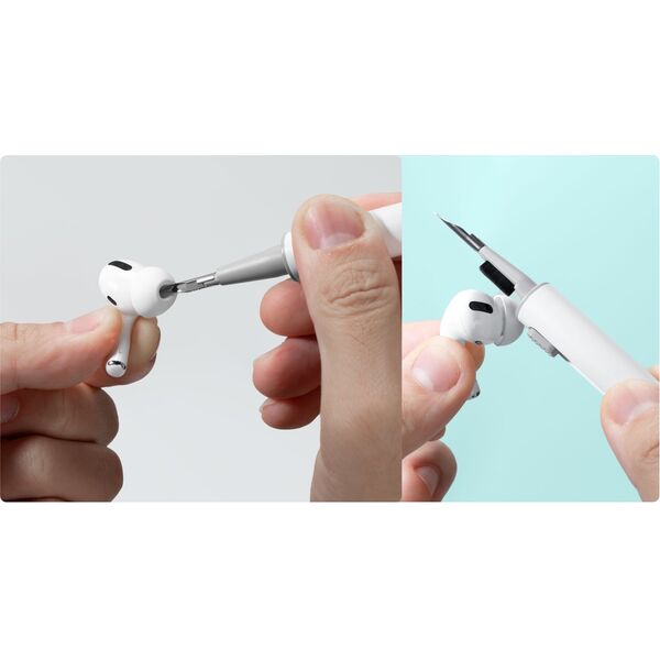 LAUT KLEAN White Earbuds and mobile device cleaning pen
