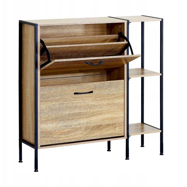 M12B4 ELEGANCKA SZAFKA NA BUTY KOMODA     MODERN LOFT Z PÓŁKAMI
