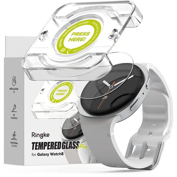 Szkło hartowane Ringke Tempered Glass Pro do Samsung Galaxy Watch 8 44mm Clear [2 PACK]