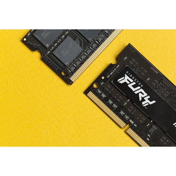 Kingston Technology FURY Impact, 4 GB, 1 x 4 GB, DDR3L, 1600 MHz, 204-pin SO-DIMM, Black