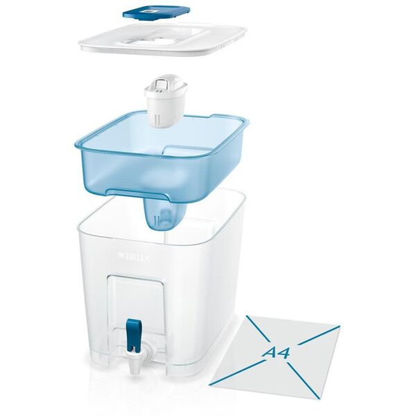 Brita Flow, Dispenser water filter, 8.2 L, Blue, Transparent