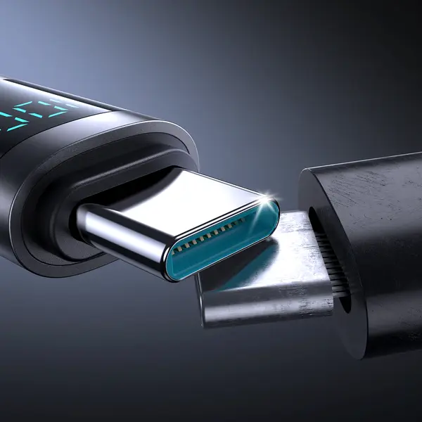 Kabel Joyroom S-A16 Pro Prism Series 100W USB-C - USB-C z wyświetlaczem cyfrowym 1,2m - czarny