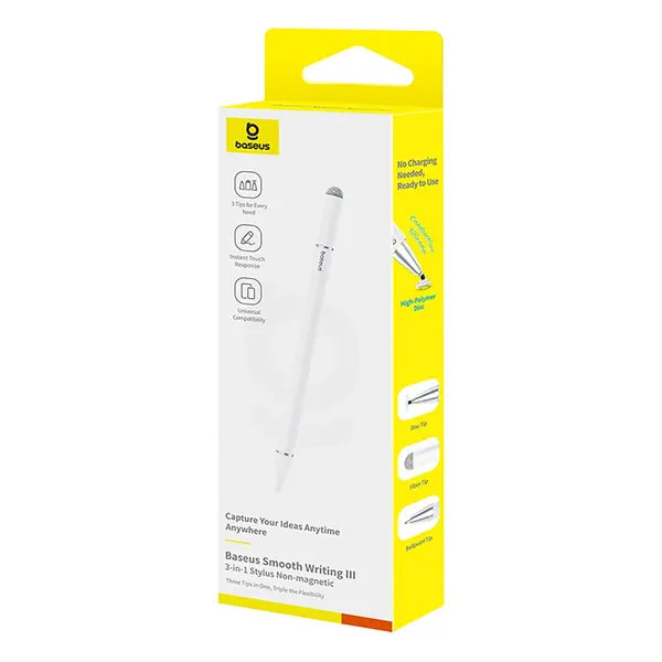 Rysik pasywny Baseus Smooth Writing III 3w1 wersja magnetyczna - biały