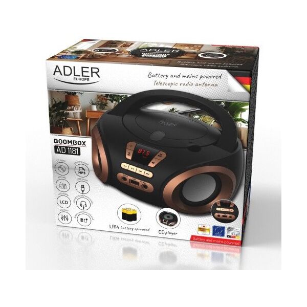 Radio Boombox CD-MP3 | USB | FM Radio | AUX | Gniazdo słuchawkowe