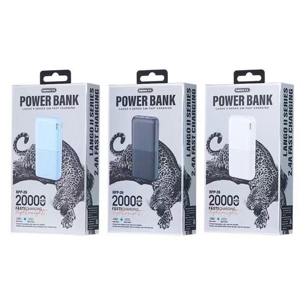Power bank Remax RPP-26, 20000mAh, Different colors - 87100 έως 12 άτοκες Δόσεις