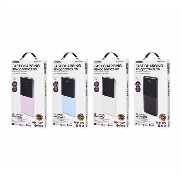 Power bank Remax RPP-622, 10000mAh, 22.5W, Different colors - 87101 έως 12 άτοκες Δόσεις