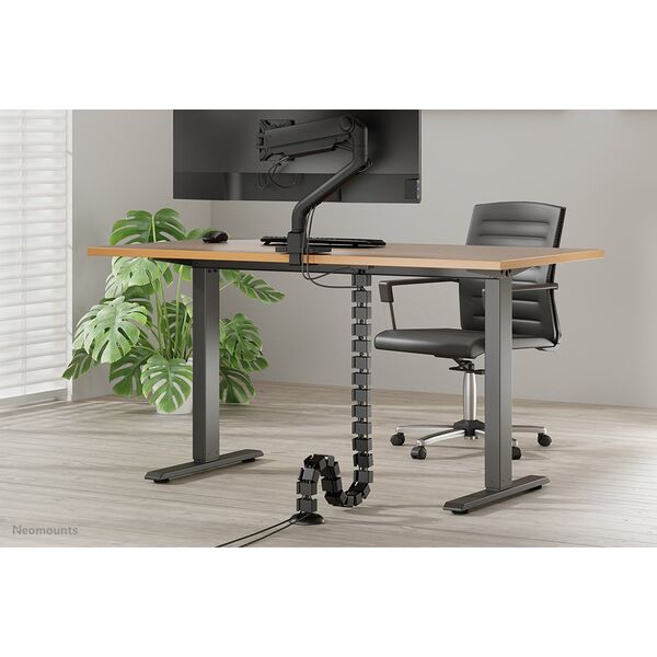 NEOMOUNTS Cable Spine Organizer for sit/stand desk frames magnet mounted black