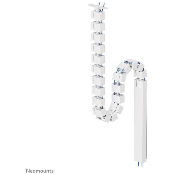 NEOMOUNTS Magnetic Cable Cover for sit/stand desk frames screw mounted magnetic channel white