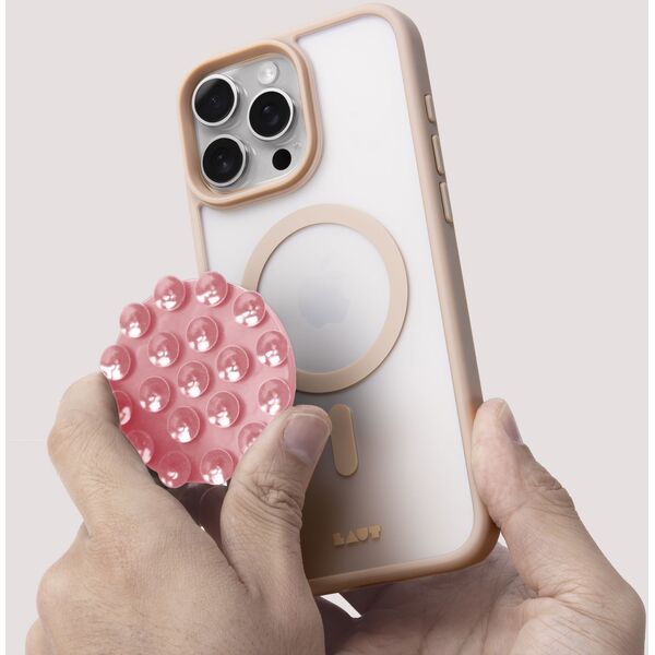 LAUT MAGADD Sticker Light Pink MagSafe comp. suction mount