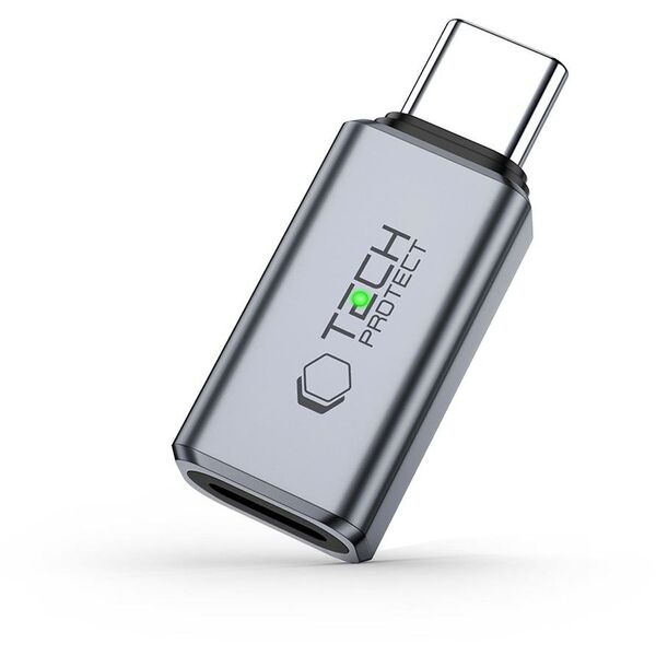 TECH-PROTECT ULTRABOOST AUDIO ADAPTER TYPE-C TO LIGHTNING GREY