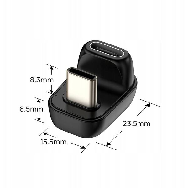 TECH-PROTECT ULTRABOOST AA04 ANGLE ADAPTER TYPE-C BLACK