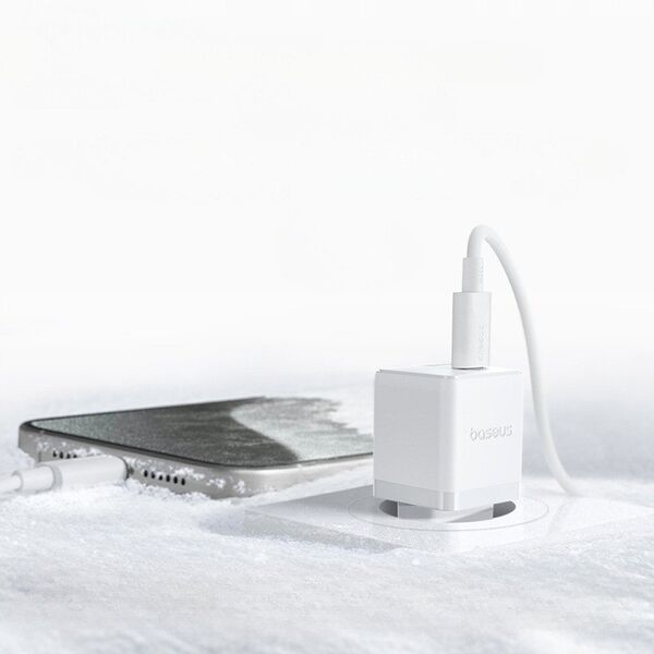Ładowarka sieciowa Baseus Palm 30W USB-A, USB-C biała