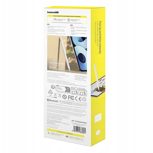 Rysik aktywny Baseus Smooth Writing 3 ładowany bezprzewodowo stylus - biały