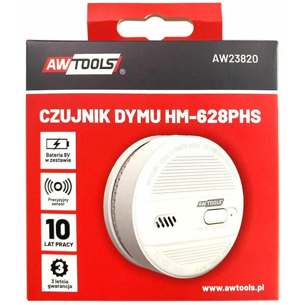 AWTOOLS CZUJNIK DYMU 9V