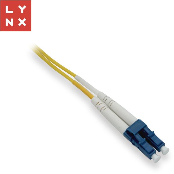 LYNX duplexní patch kabel SM, OS2, LC/LC, 9/125µm, 1m