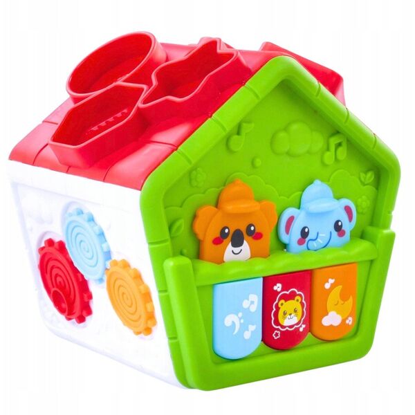 Interaktywny Domek Edukacyjny Sorter Dla Malucha Zielony